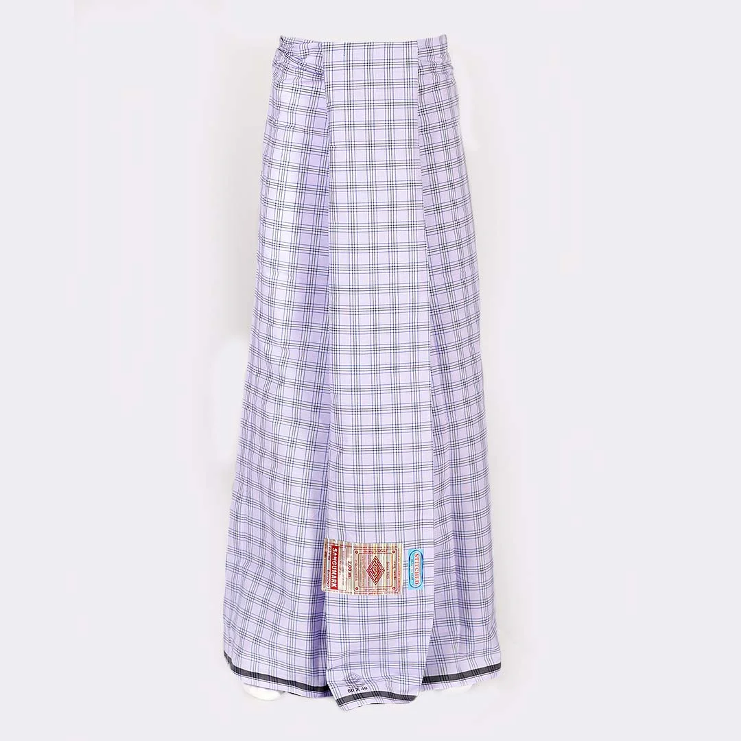 Diamond Medium Checked White Color Stitched