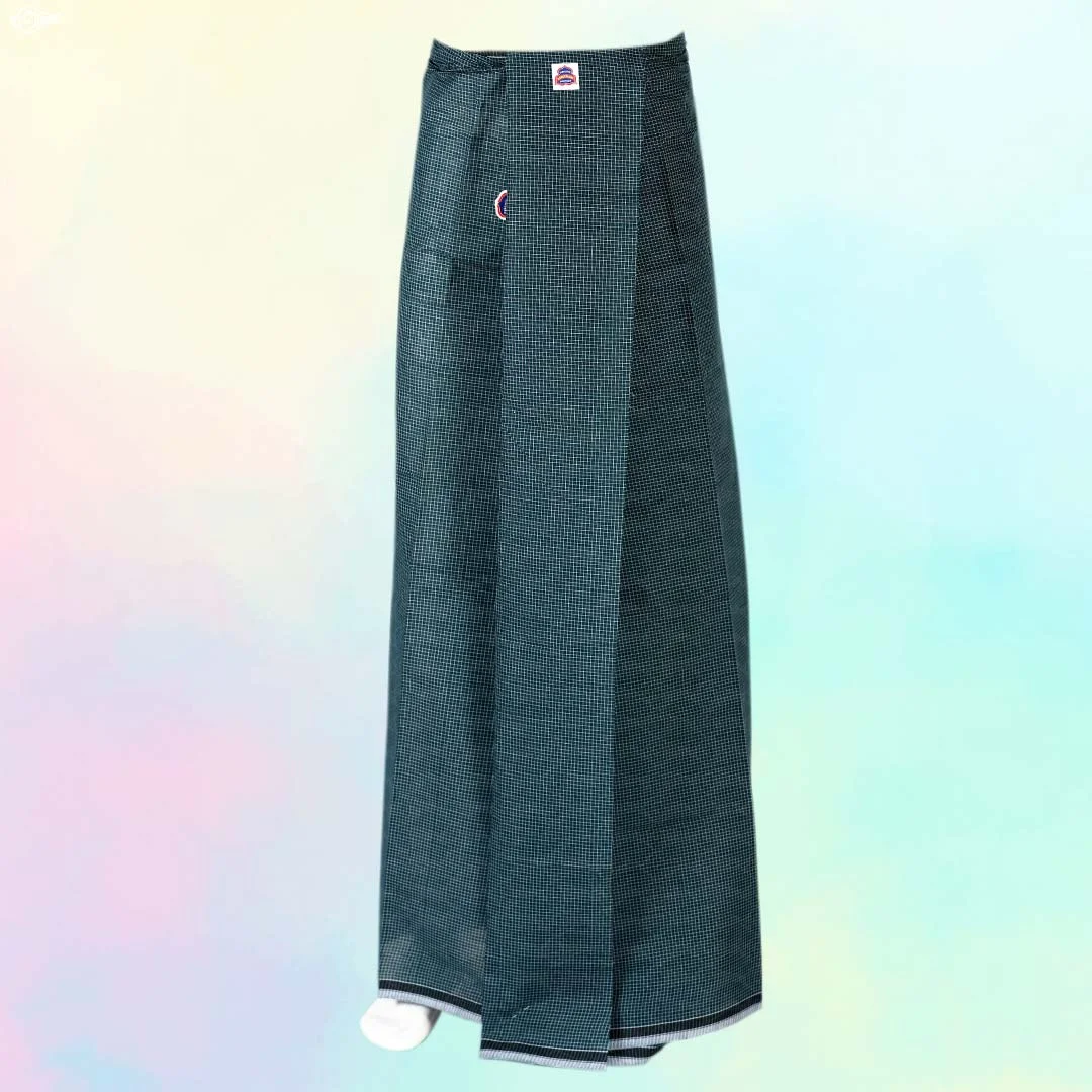 Executive Kasthuri Checked Green Color